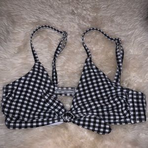 Plaid baiting suit top